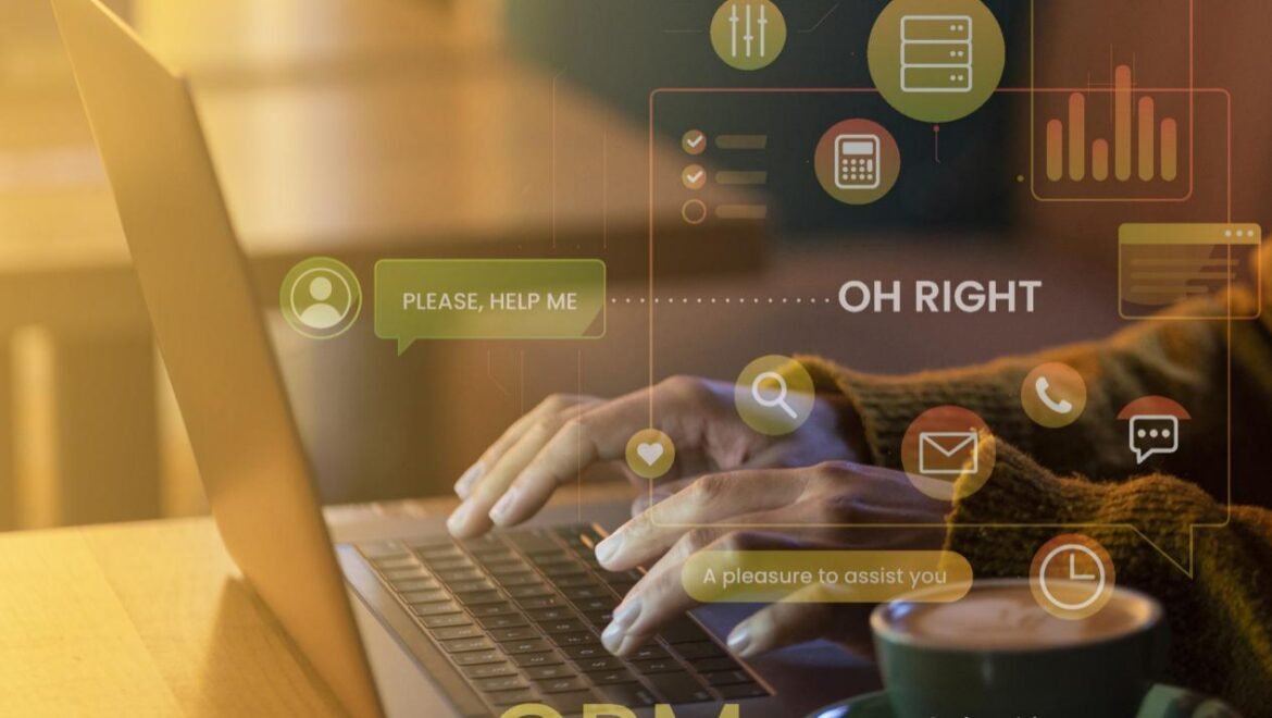 Person working on a CRM AI integrated software.